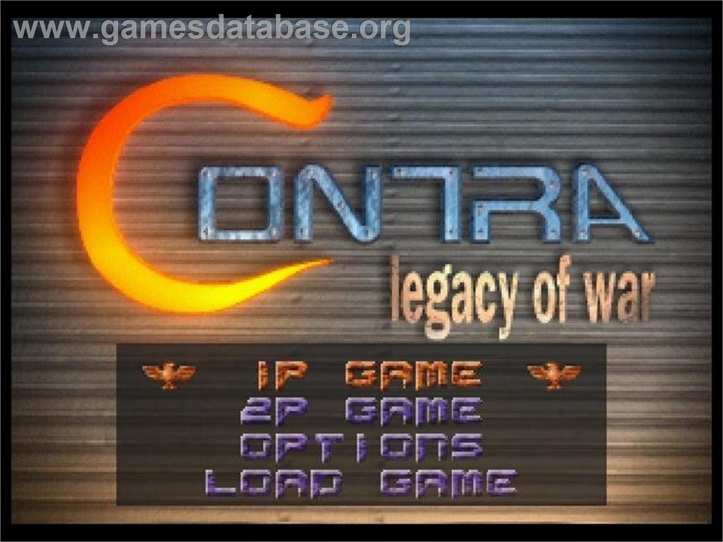 Contra - Legacy of War - Sega Saturn - Artwork - Title Screen