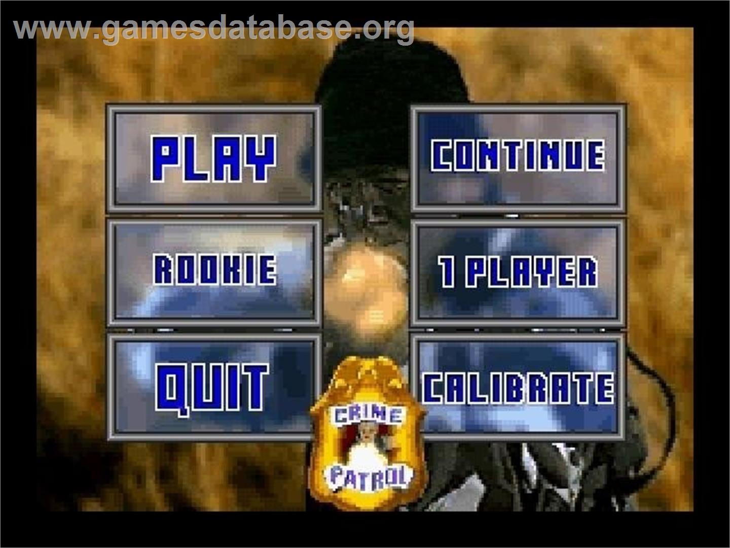 Crime Patrol - Sega Saturn - Artwork - Title Screen