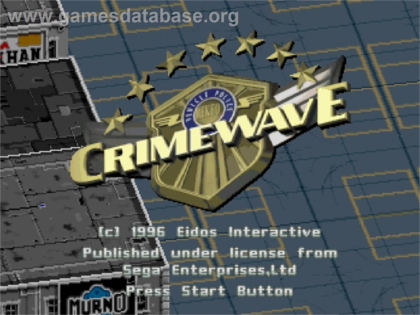 Crime Wave - Sega Saturn - Artwork - Title Screen