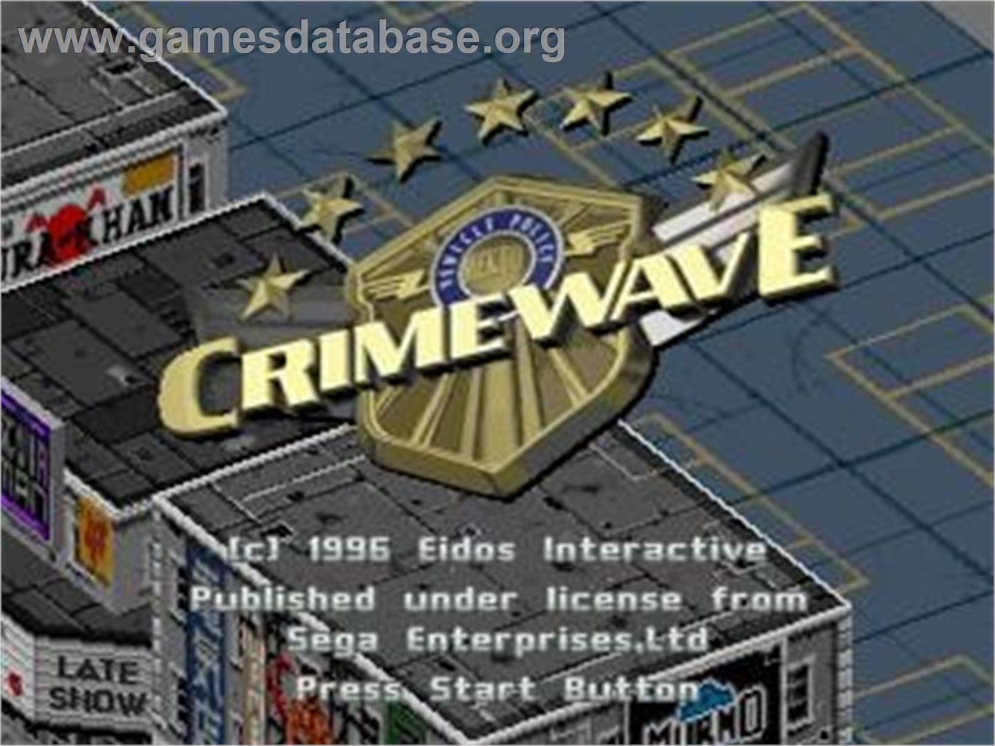 Crimewave - Sega Saturn - Artwork - Title Screen