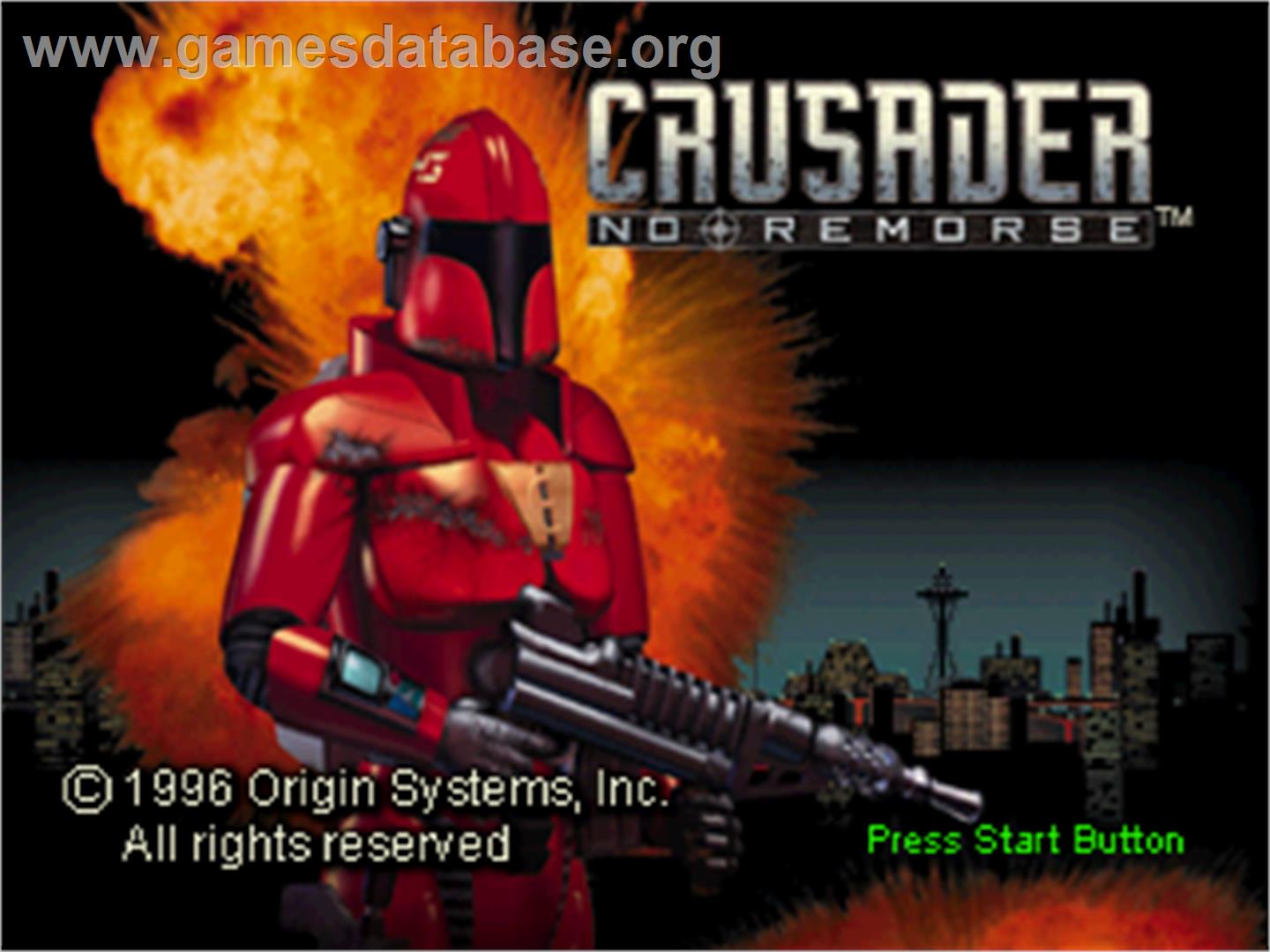 Crusader: No Remorse - Sega Saturn - Artwork - Title Screen