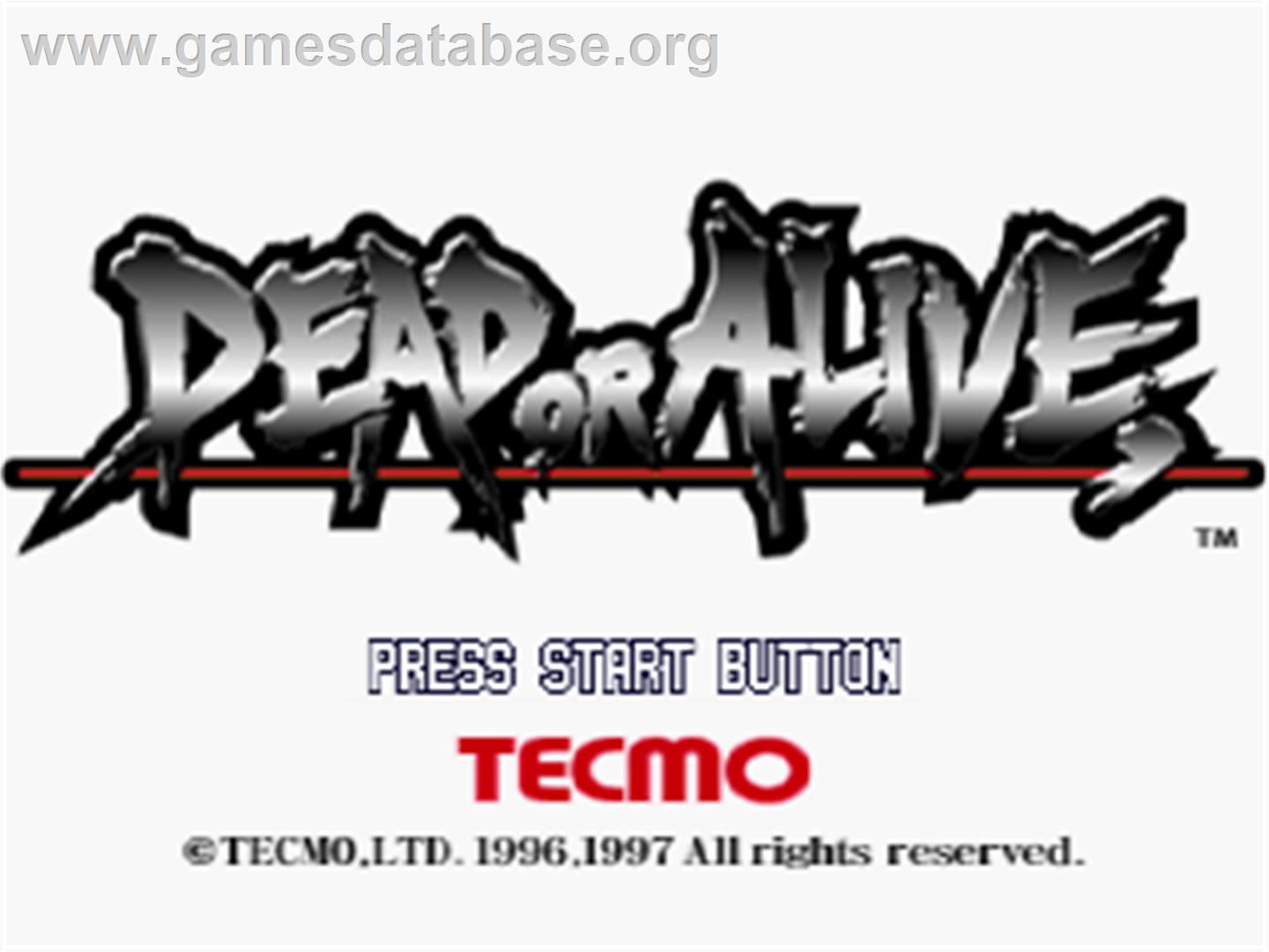 Dead or Alive - Sega Saturn - Artwork - Title Screen