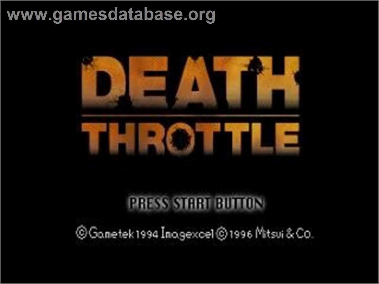Death Throttle - Kakuzetsu Toshi Kara no Dasshutsu - Sega Saturn - Artwork - Title Screen
