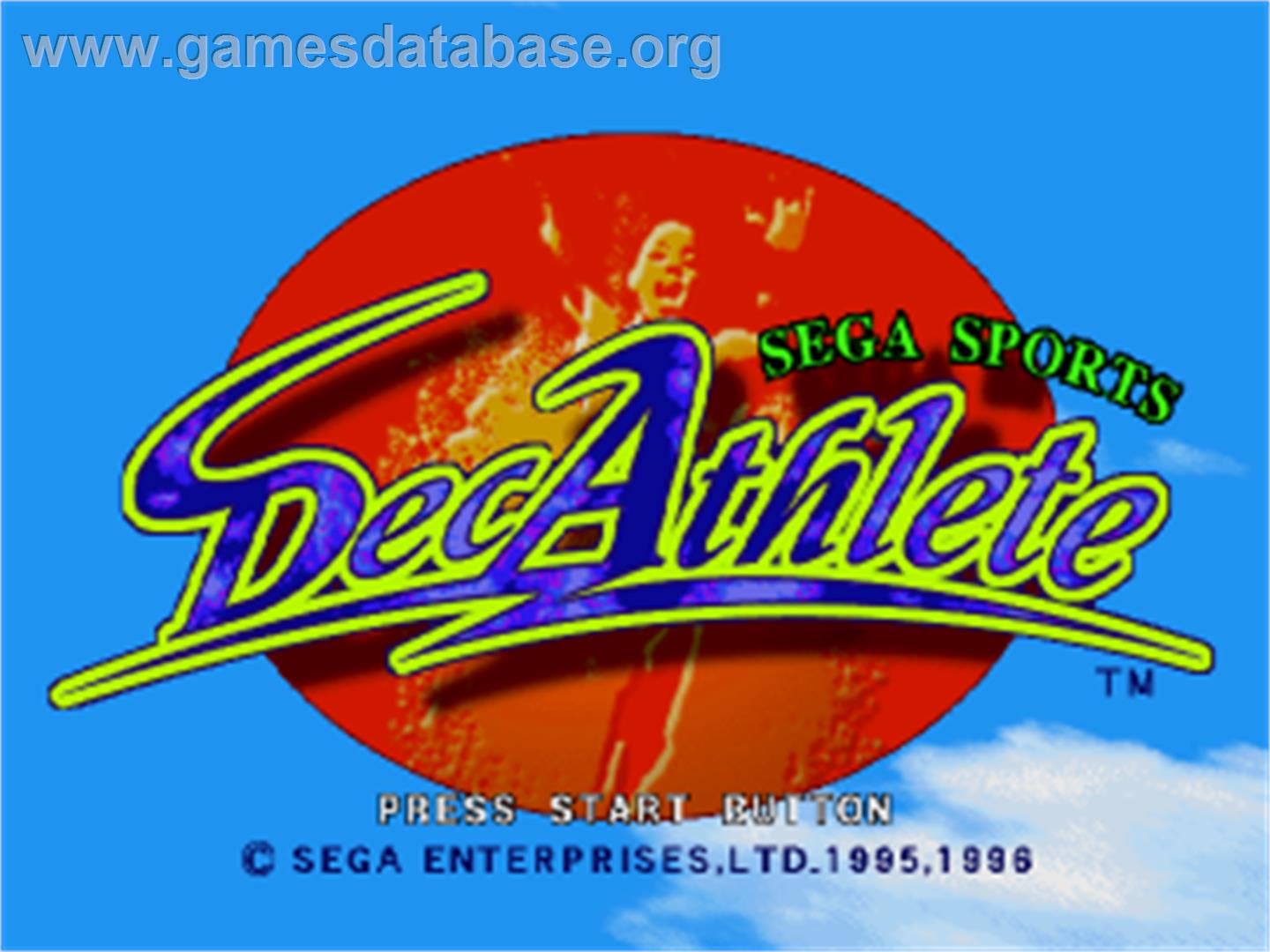 Decathlete - Sega Saturn - Artwork - Title Screen