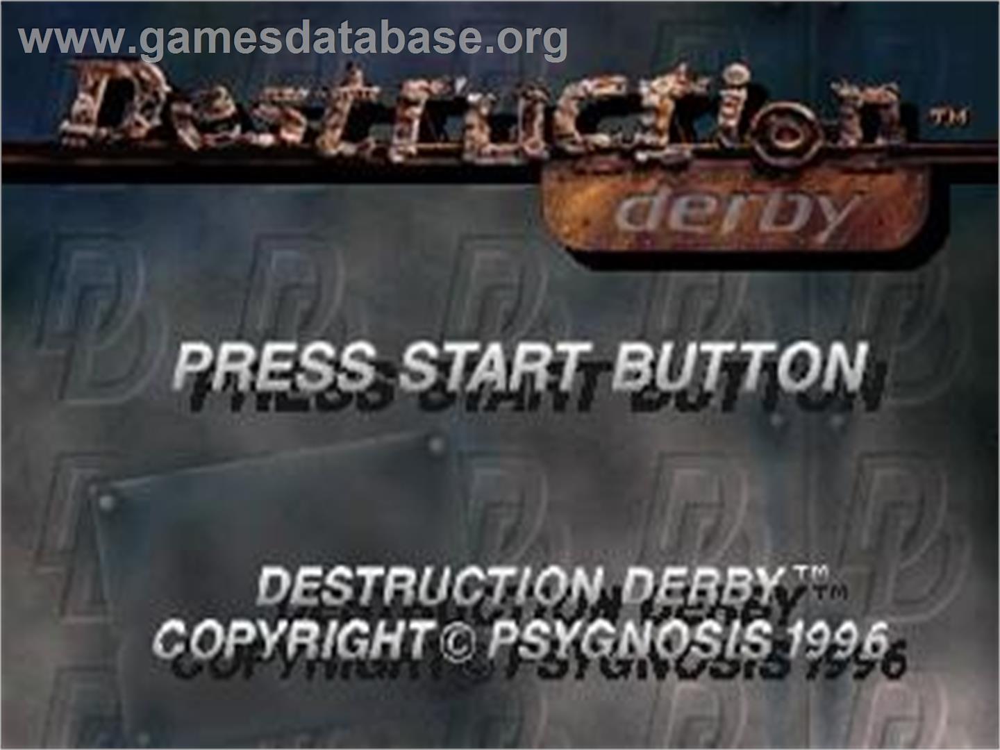 Destruction Derby - Sega Saturn - Artwork - Title Screen