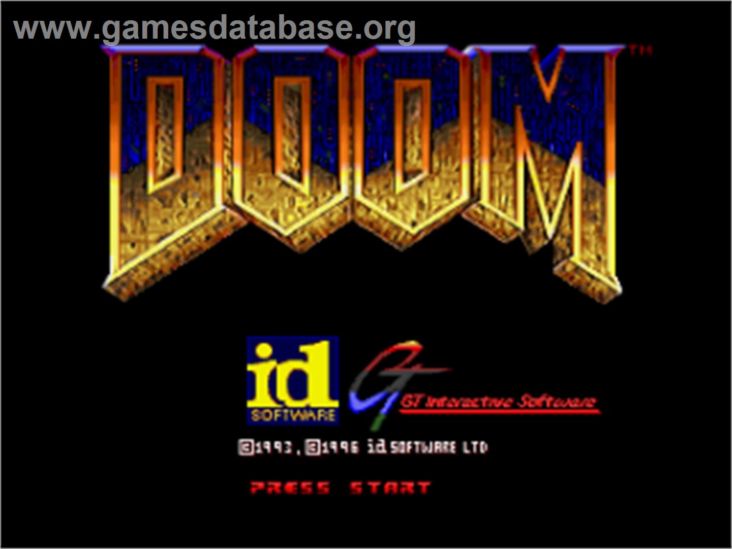 Doom - Sega Saturn - Artwork - Title Screen