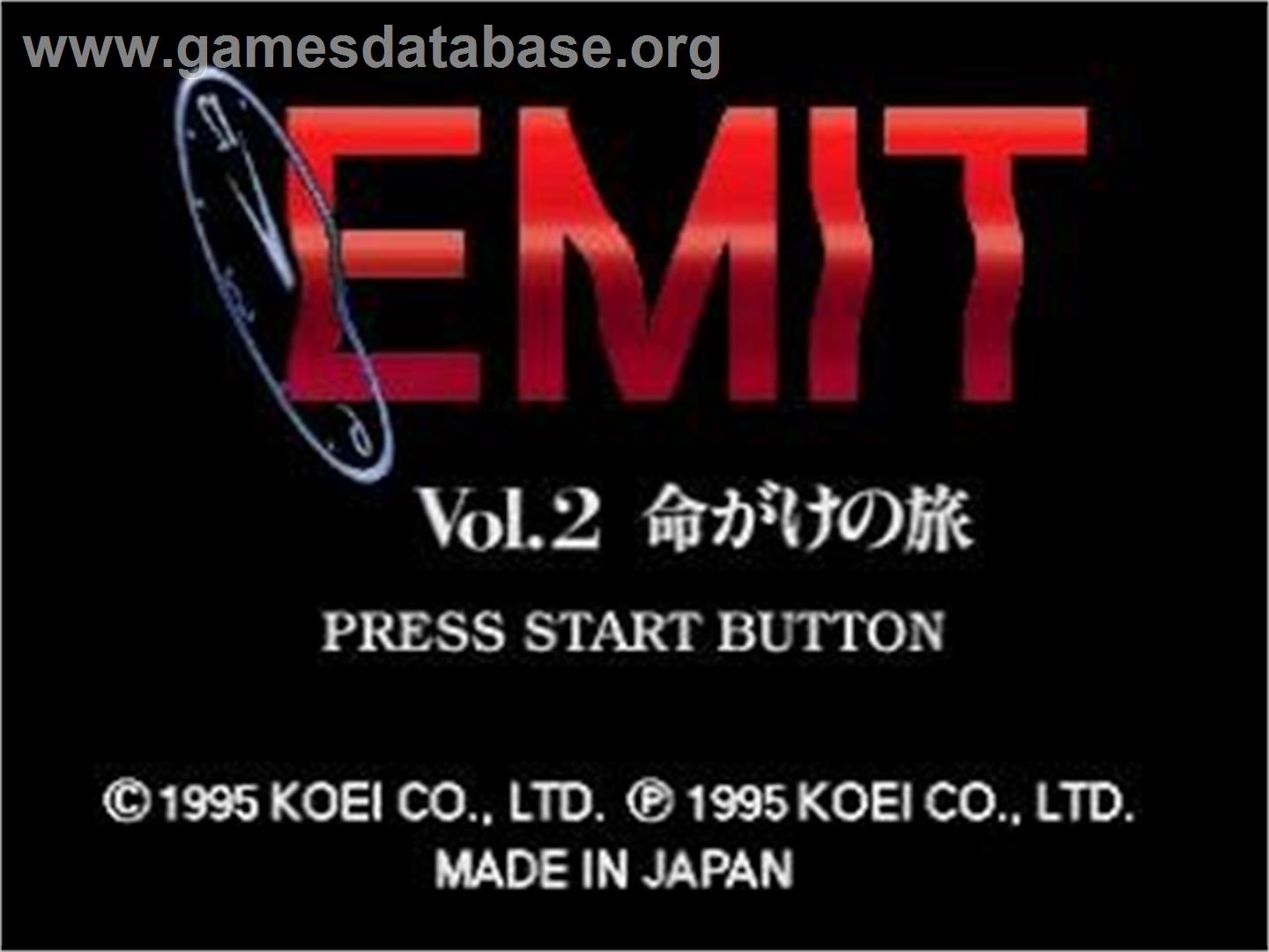 EMIT Vol. 2 - Inochigake no Tabi - Sega Saturn - Artwork - Title Screen