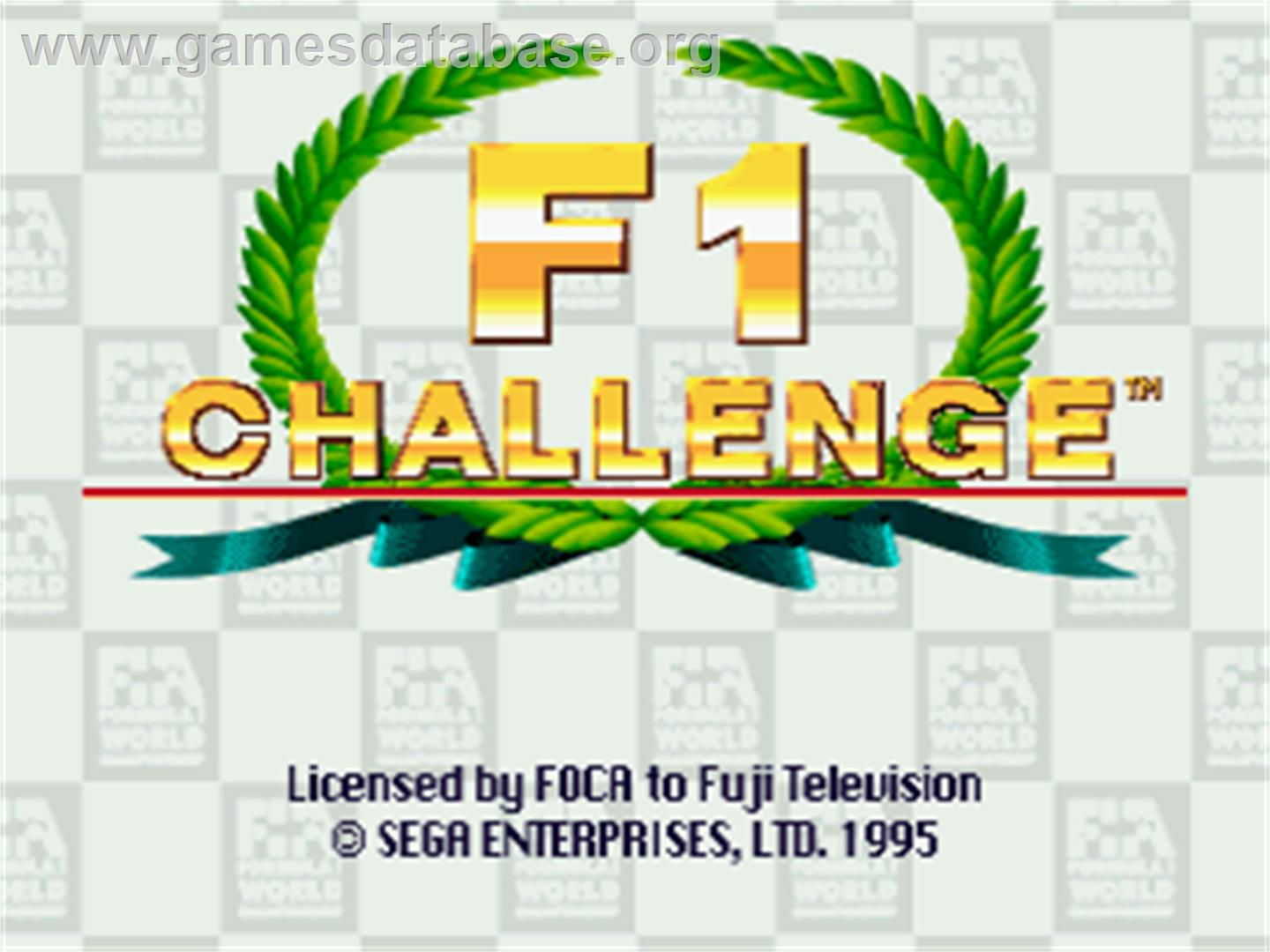 F1 Challenge - Sega Saturn - Artwork - Title Screen
