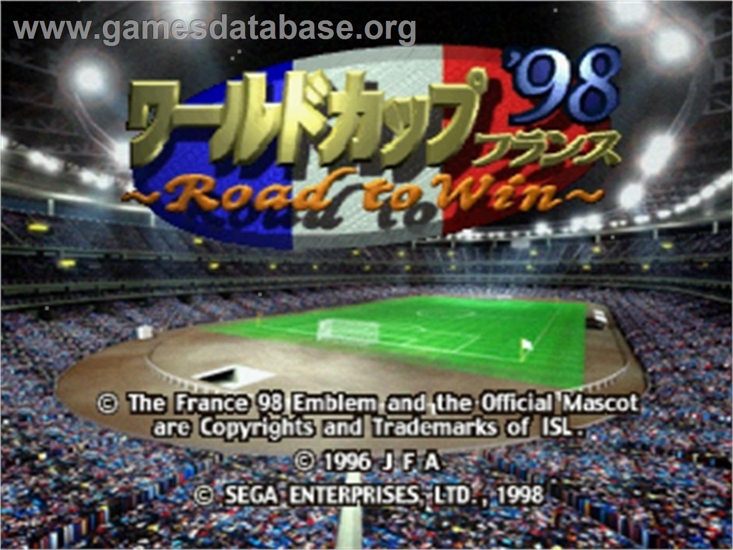 FIFA 98: Road to World Cup - Sega Saturn - Artwork - Title Screen