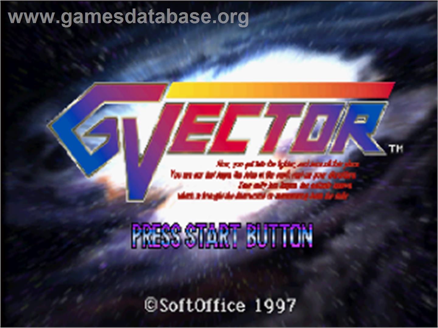 G Vector - Sega Saturn - Artwork - Title Screen