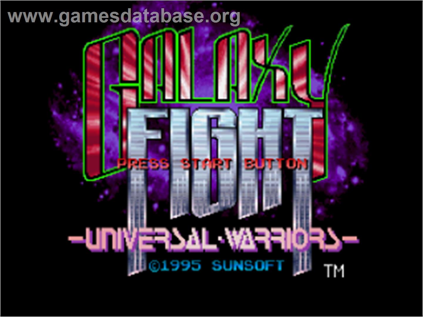 Galaxy Fight - Universal Warriors - Sega Saturn - Artwork - Title Screen