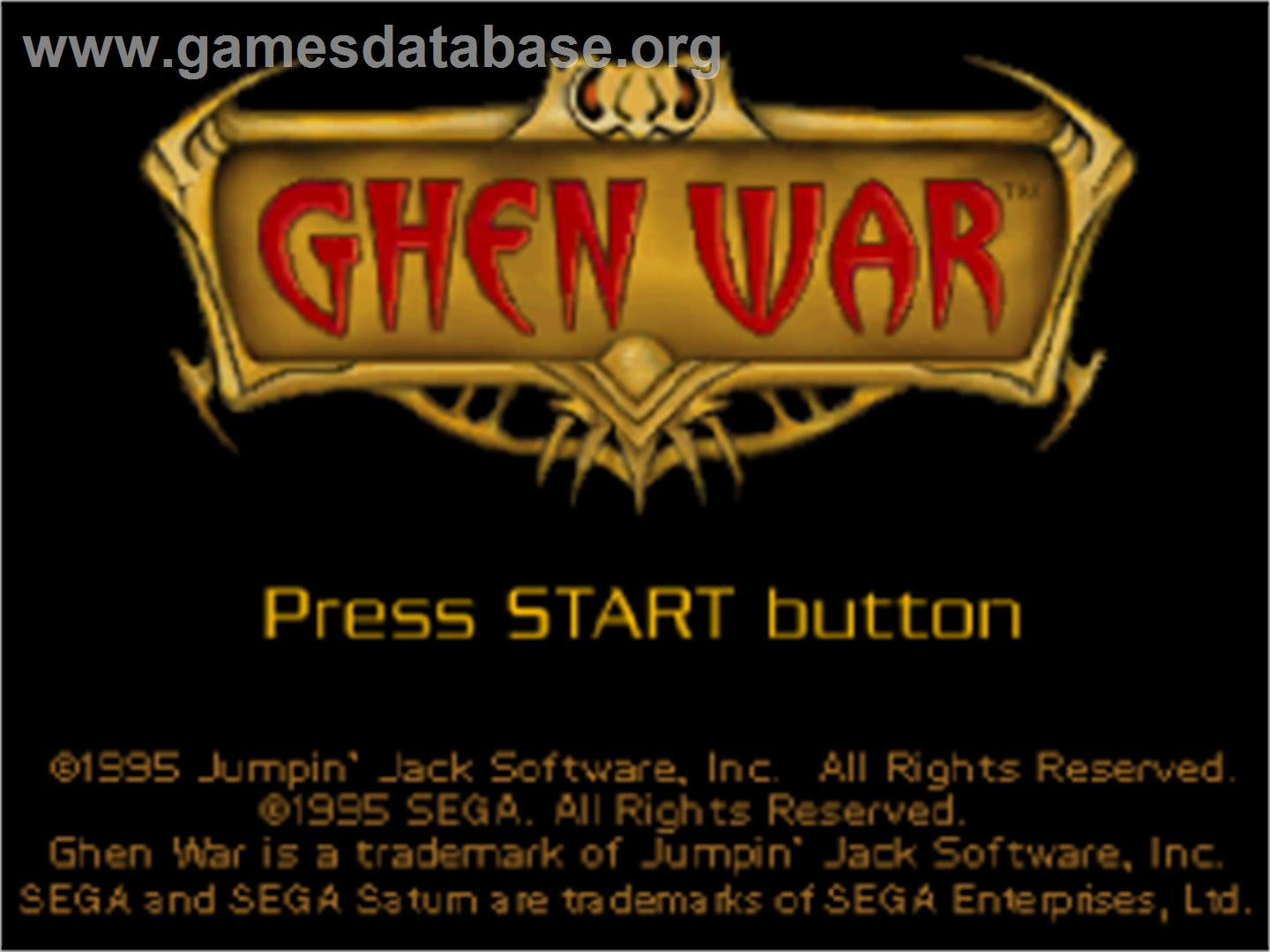 Ghen War - Sega Saturn - Artwork - Title Screen