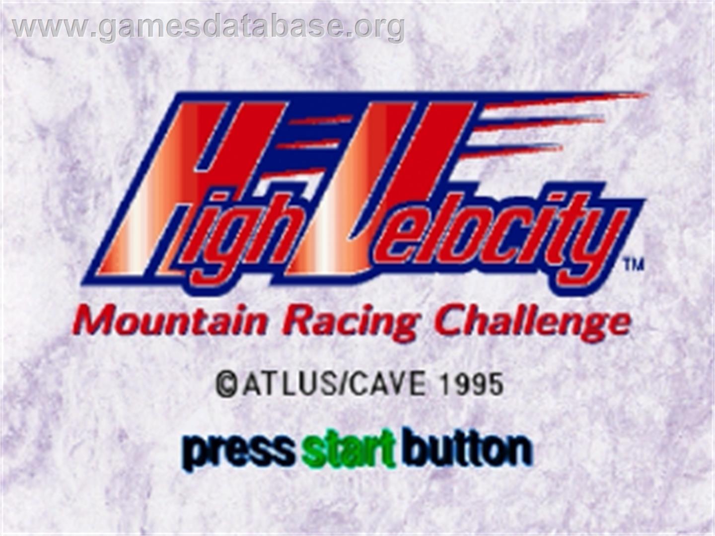 High Velocity: Mountain Racing Challenge - Sega Saturn - Artwork - Title Screen