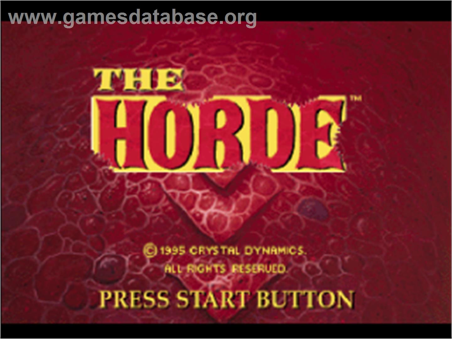 Horde - Sega Saturn - Artwork - Title Screen