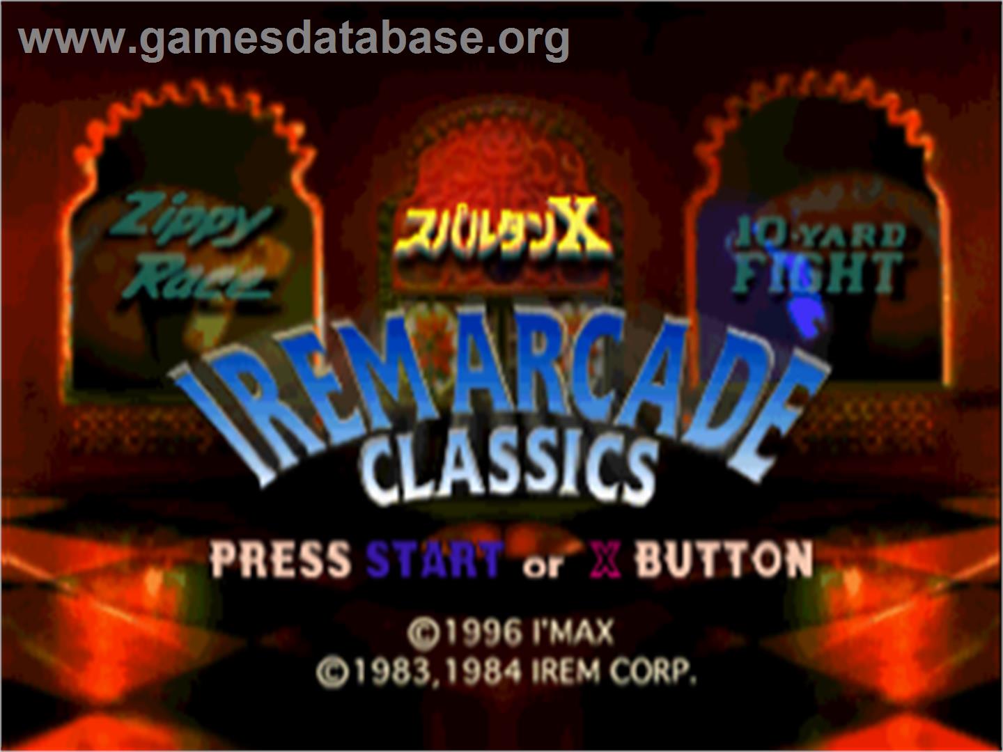 Irem Arcade Classics - Sega Saturn - Artwork - Title Screen