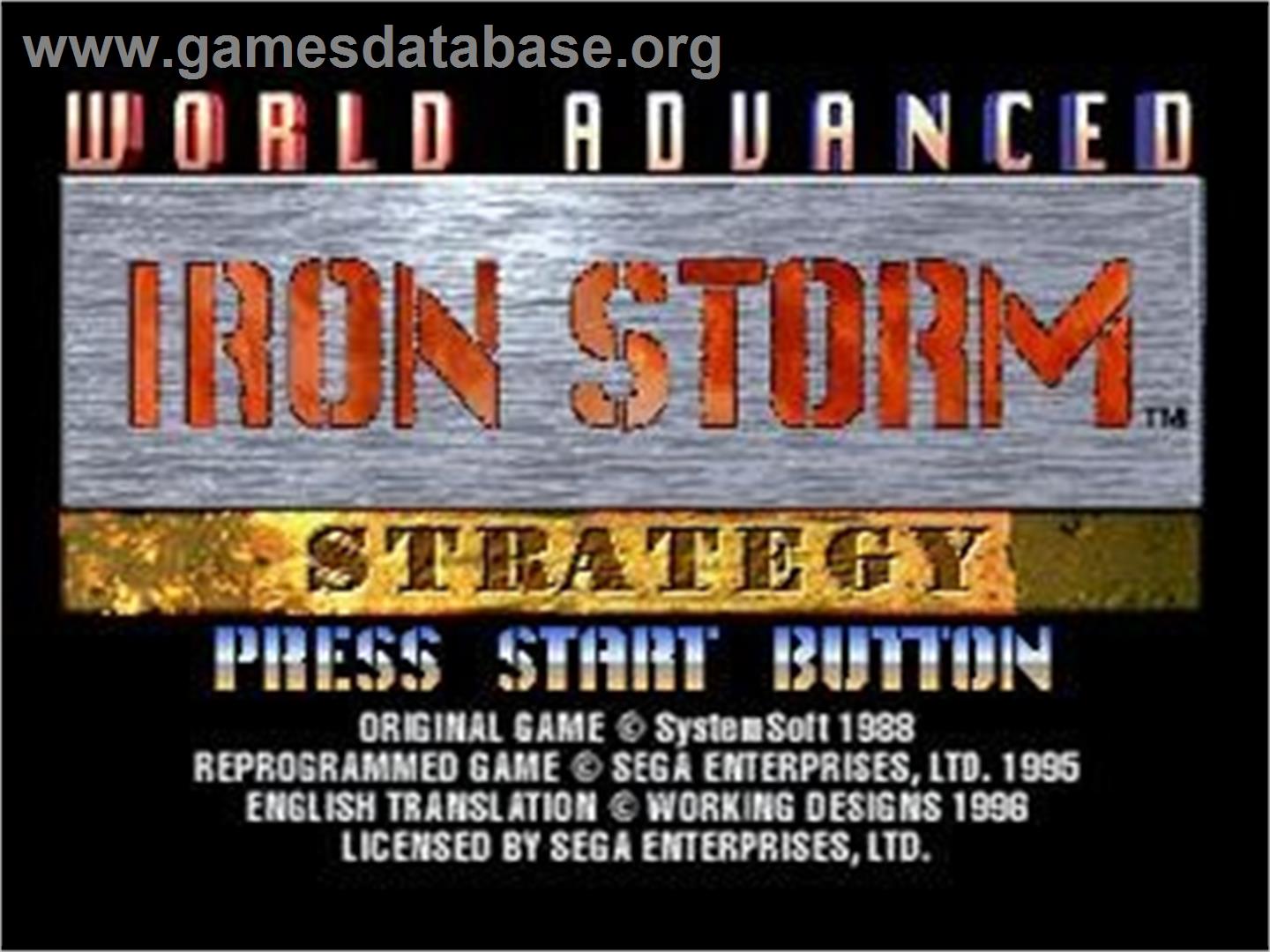 Iron Storm - Sega Saturn - Artwork - Title Screen