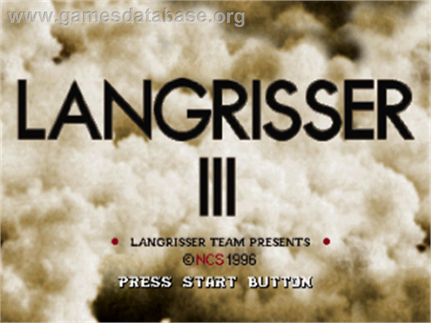 Langrisser 3 - Sega Saturn - Artwork - Title Screen