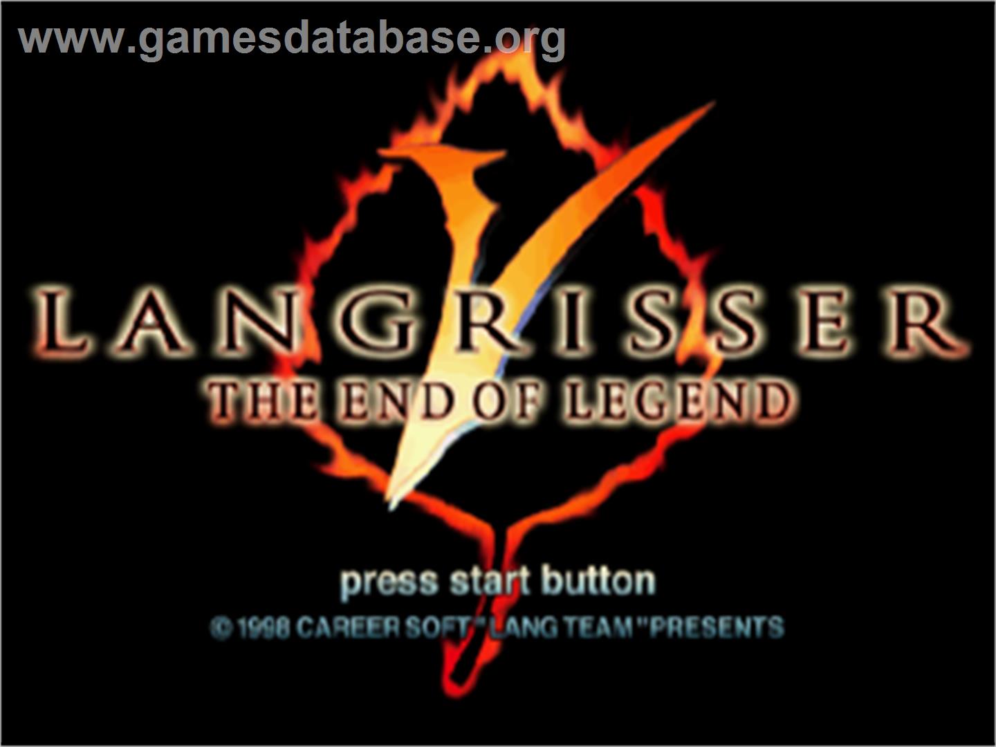 Langrisser 5: The End of Legend - Sega Saturn - Artwork - Title Screen
