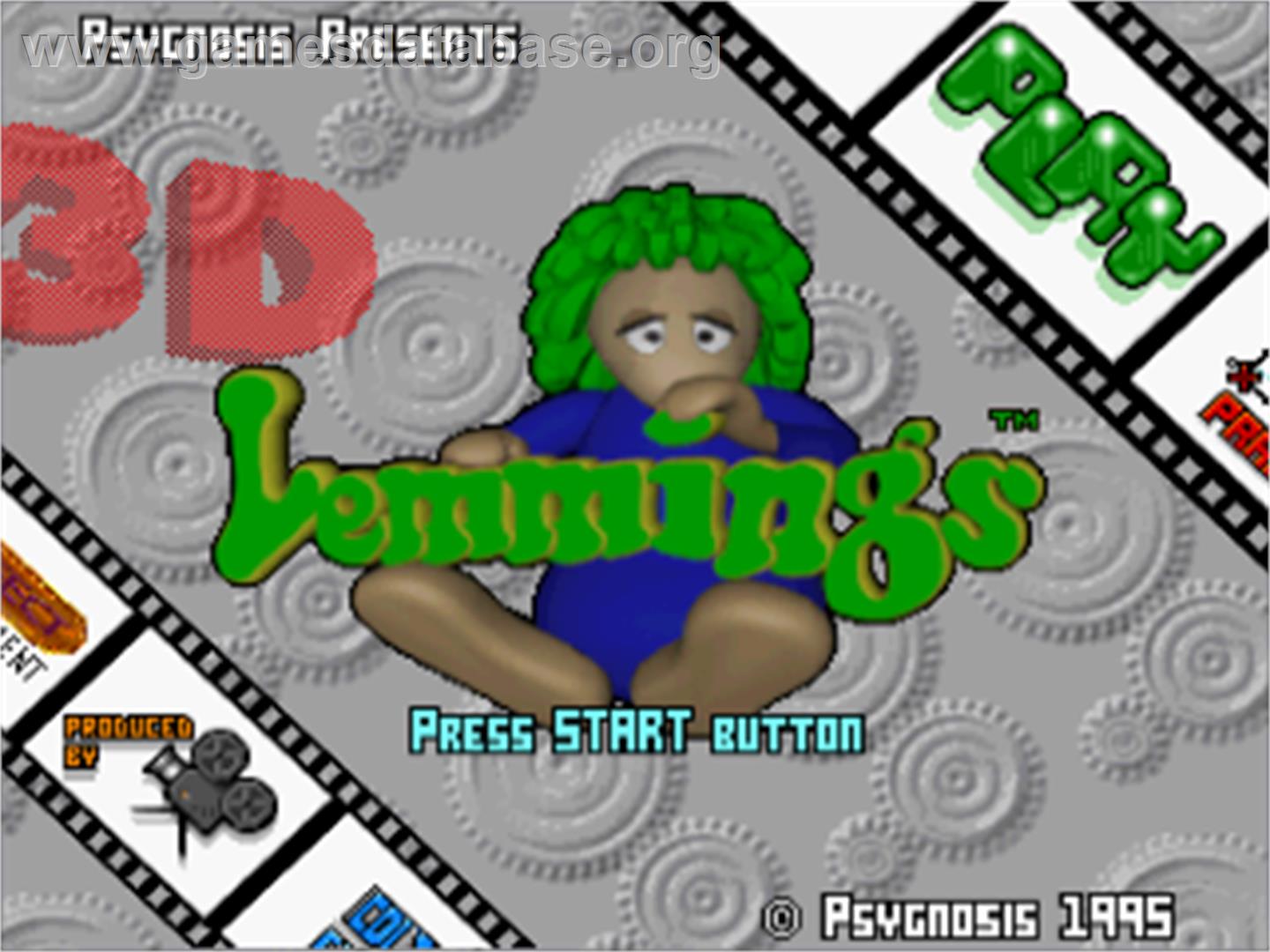 Lemmings 3D - Sega Saturn - Artwork - Title Screen