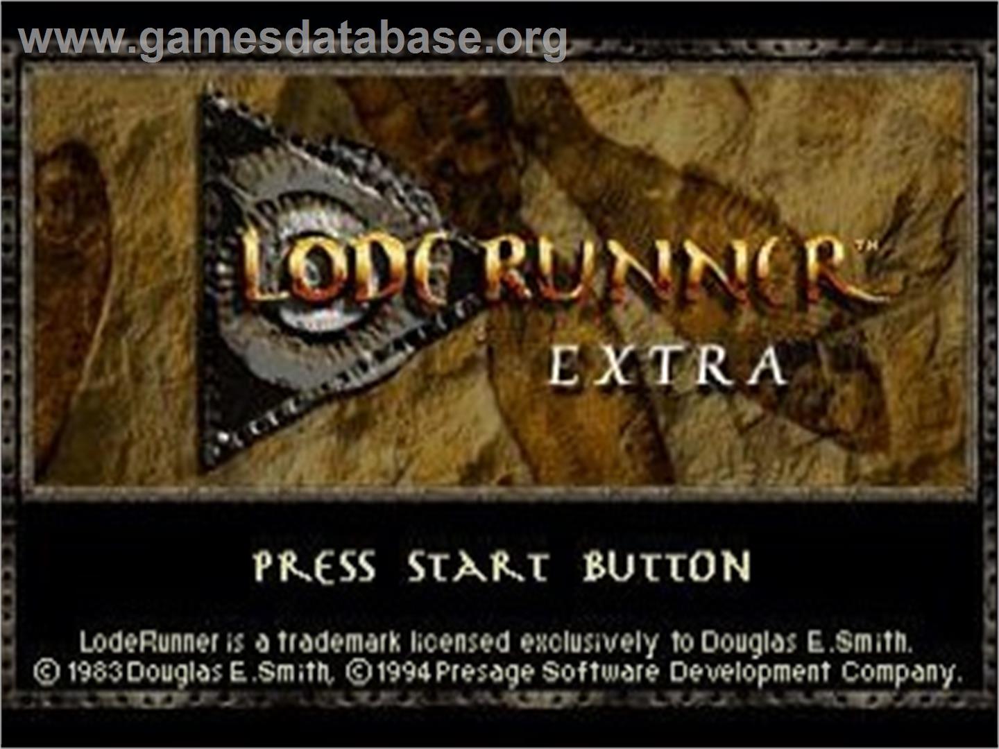 Lode Runner Extra - Sega Saturn - Artwork - Title Screen