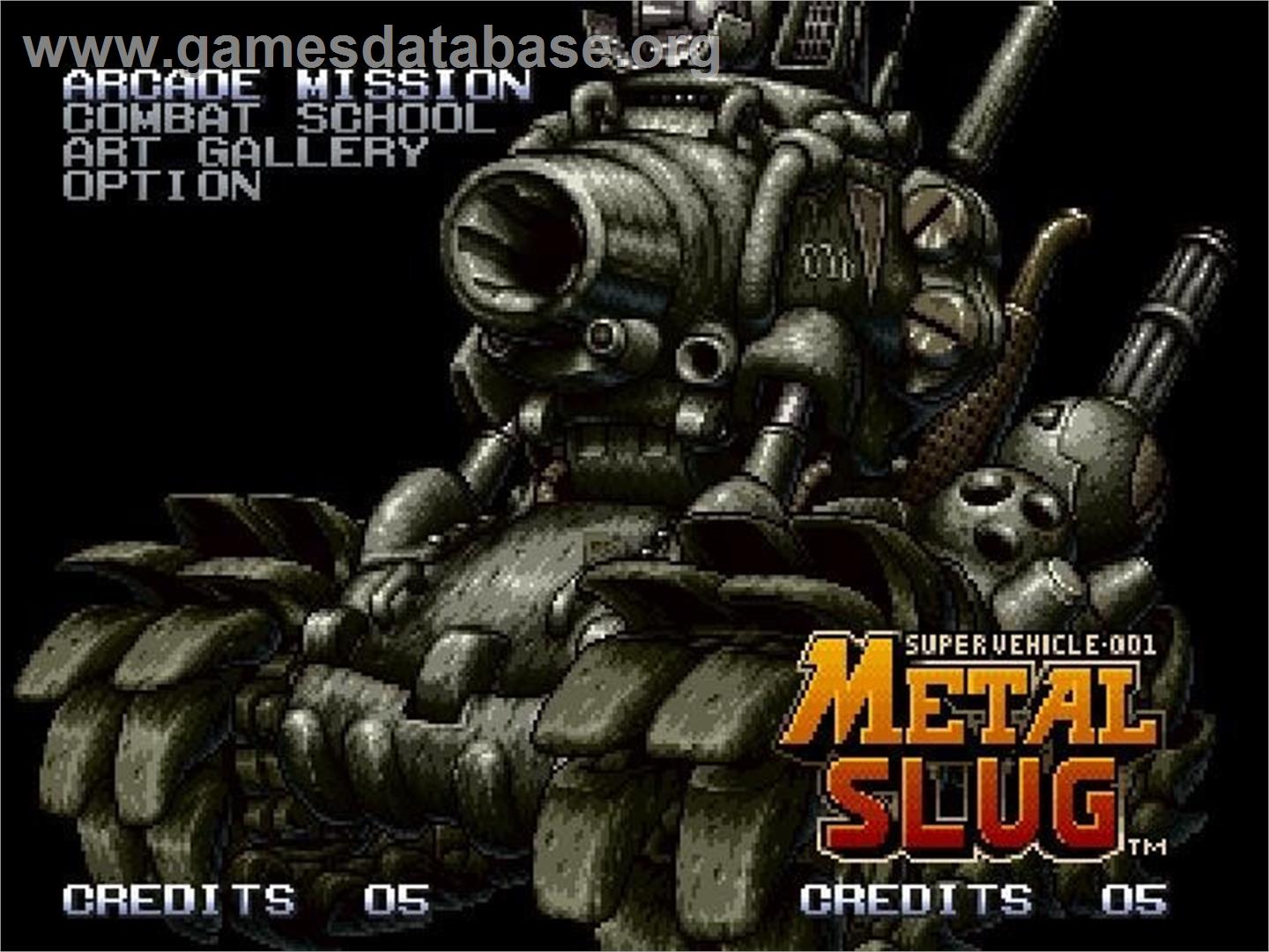 Metal Slug - Super Vehicle-001 - Sega Saturn - Artwork - Title Screen