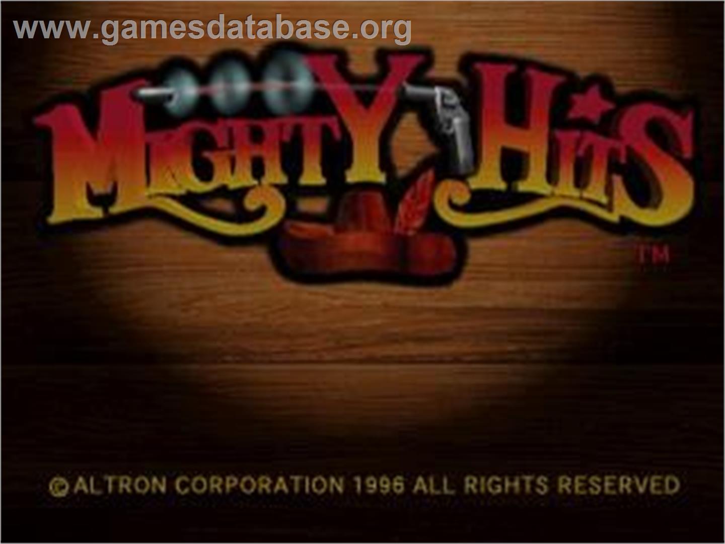 Mighty Hits - Sega Saturn - Artwork - Title Screen