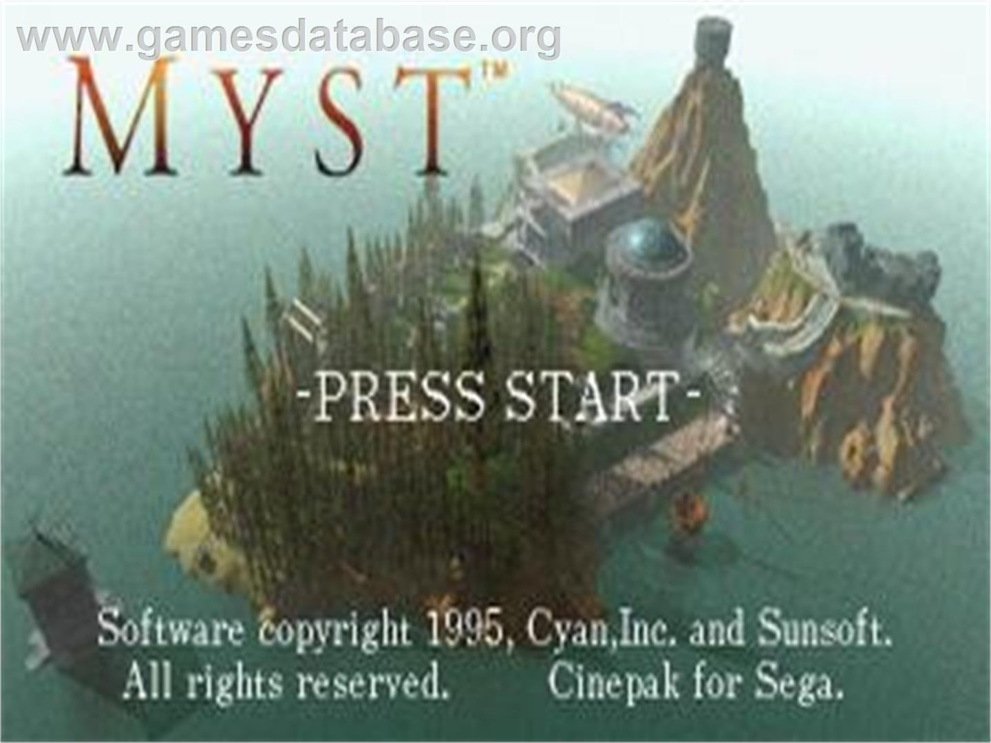 Myst - Sega Saturn - Artwork - Title Screen