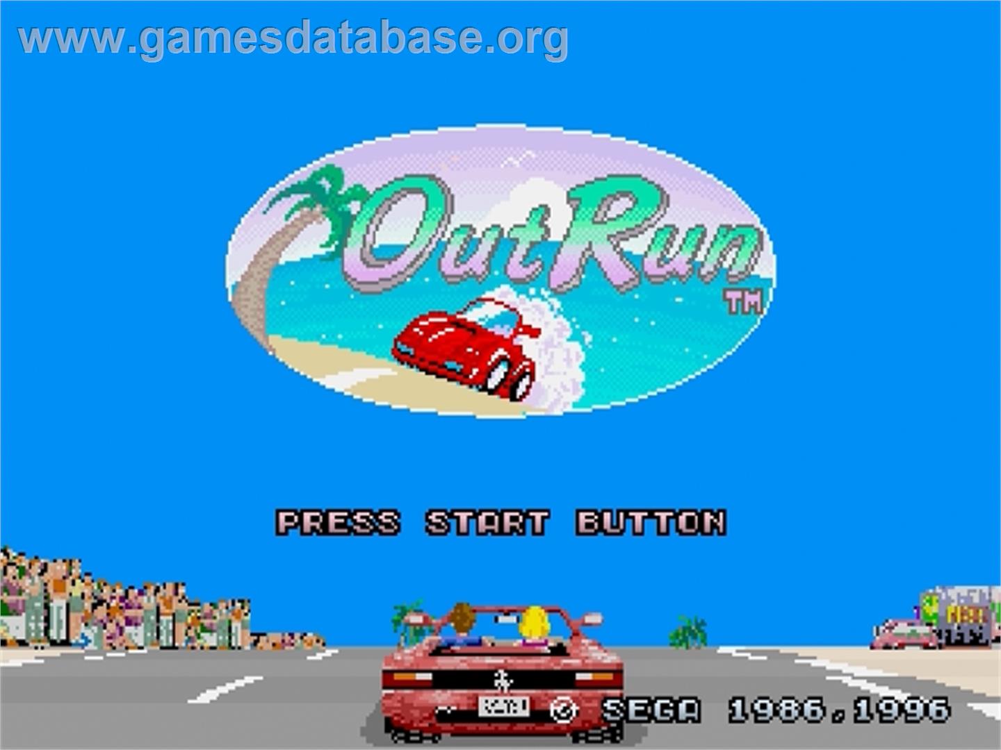 Out Run - Sega Saturn - Artwork - Title Screen