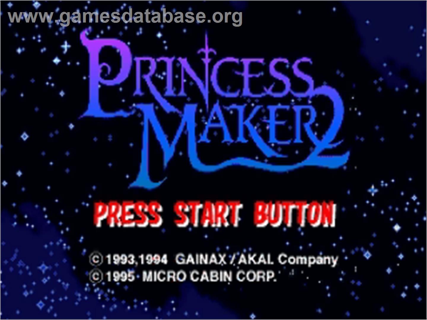 Princess Maker 2 - Sega Saturn - Artwork - Title Screen