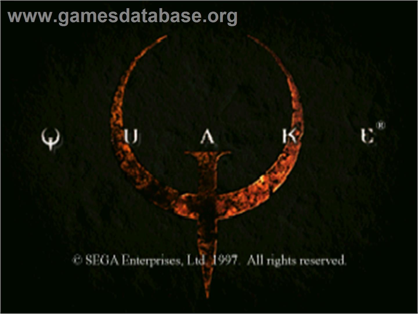 Quake - Sega Saturn - Artwork - Title Screen