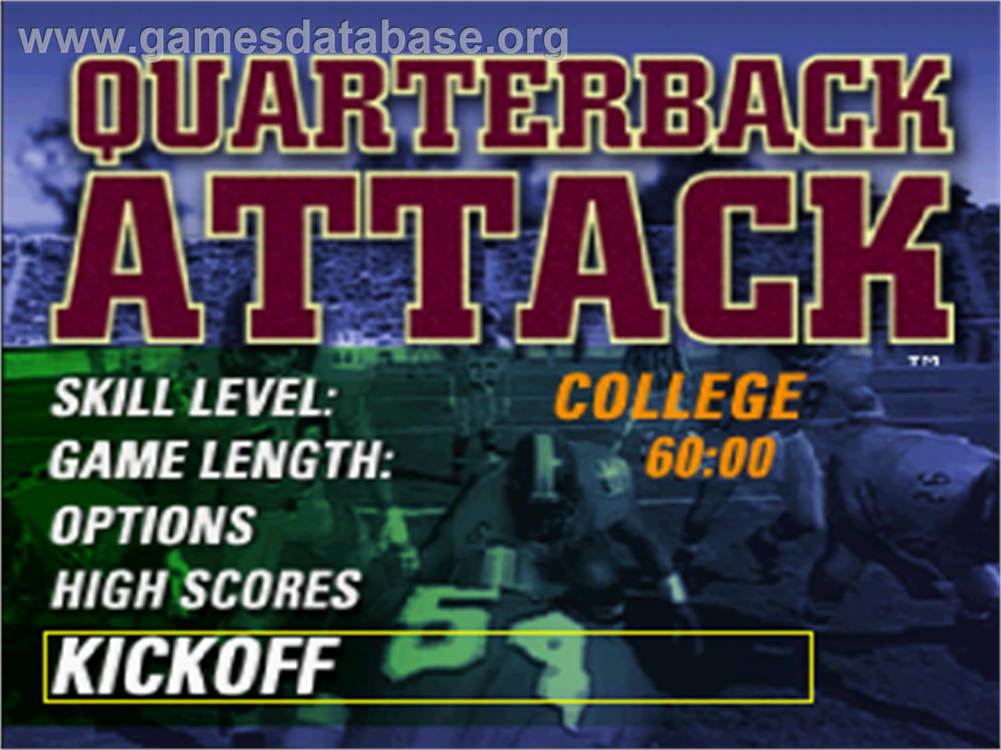 Quarterback Attack - Sega Saturn - Artwork - Title Screen
