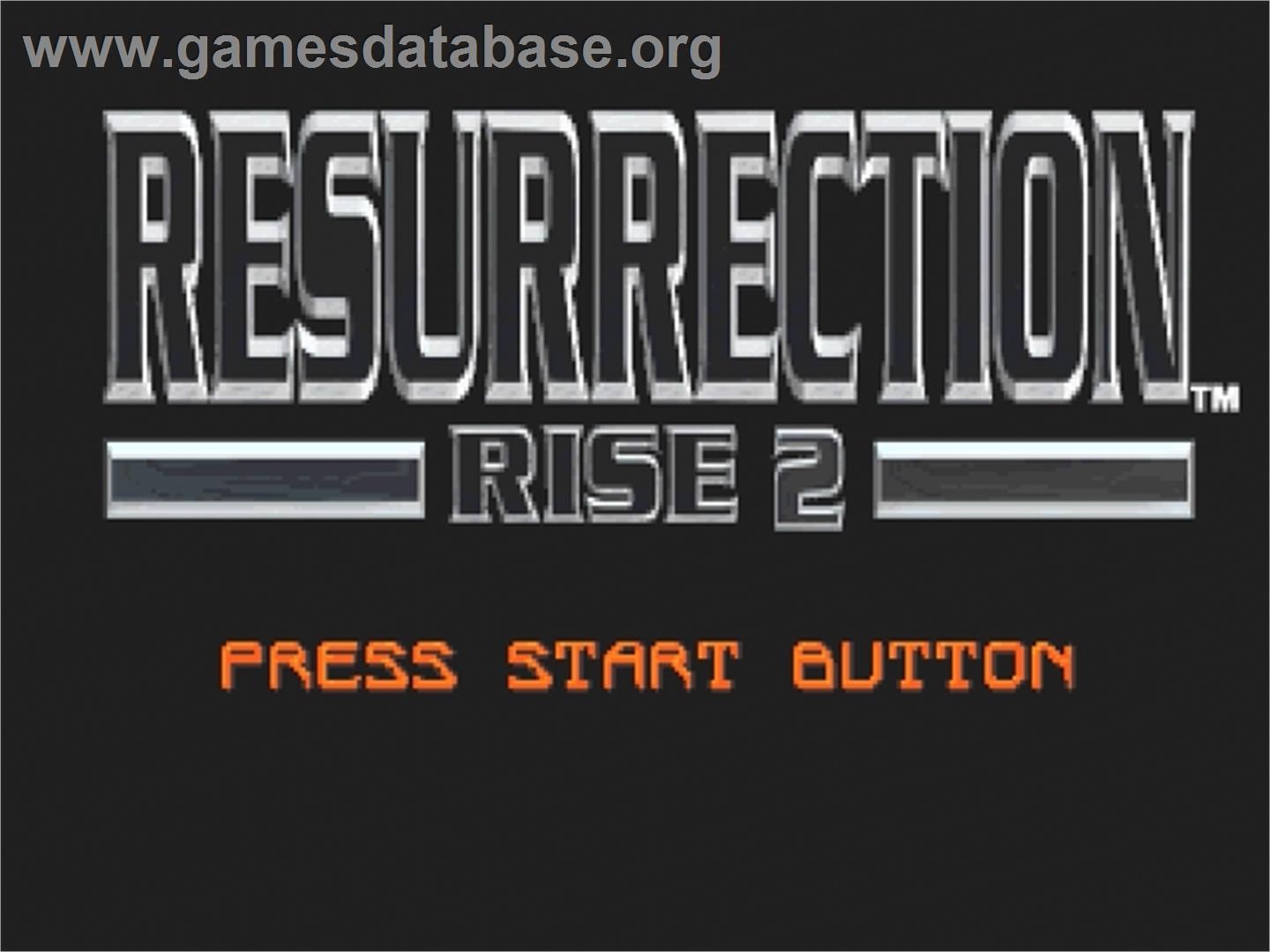 Resurrection: Rise 2 - Sega Saturn - Artwork - Title Screen