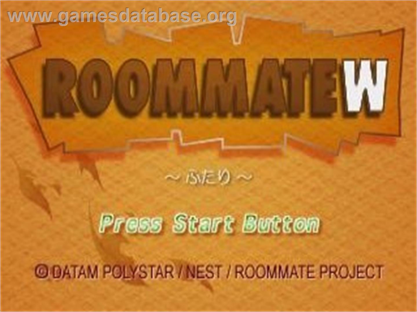 Roommate W - Futari - Sega Saturn - Artwork - Title Screen