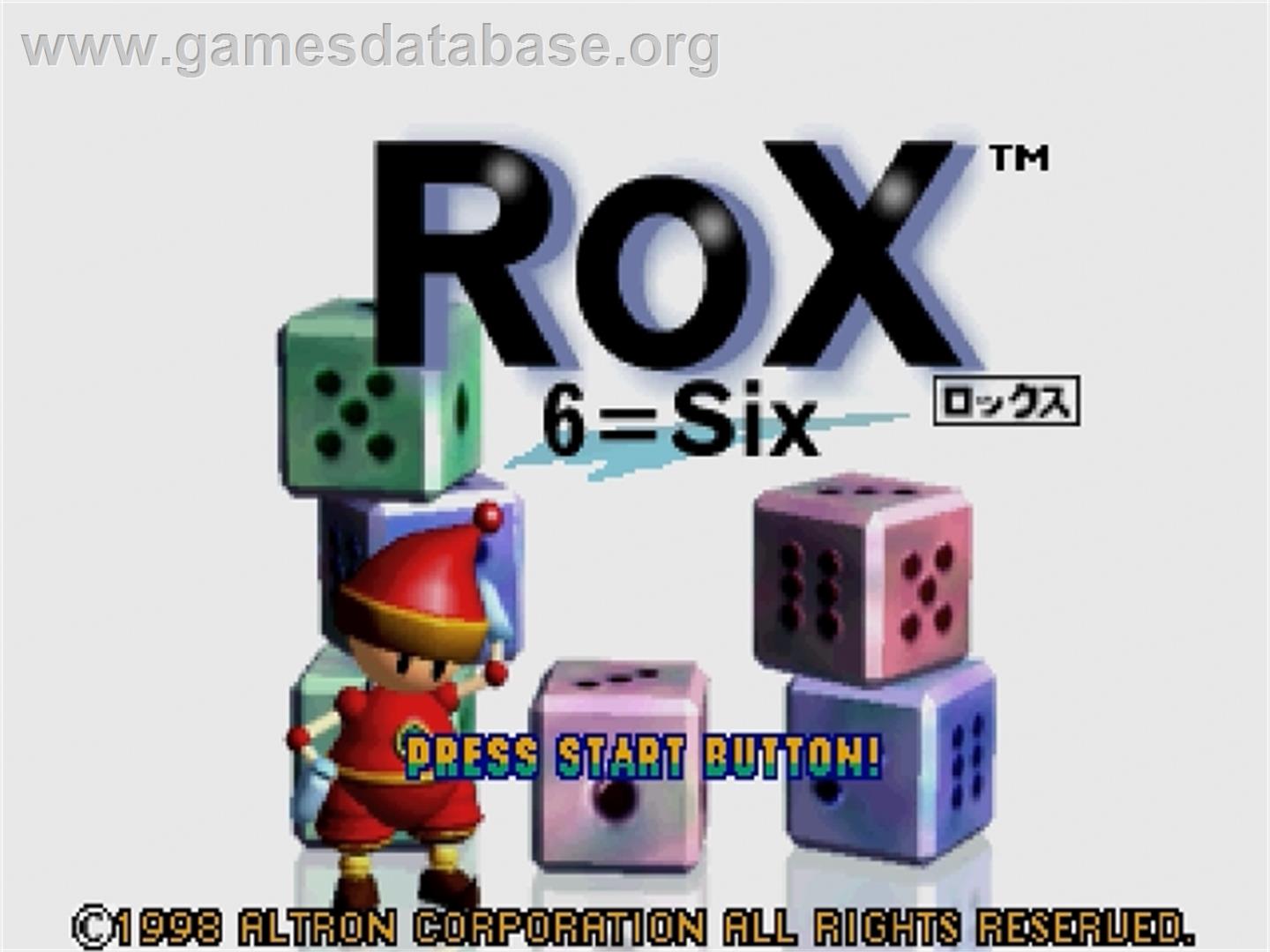 Rox - Sega Saturn - Artwork - Title Screen