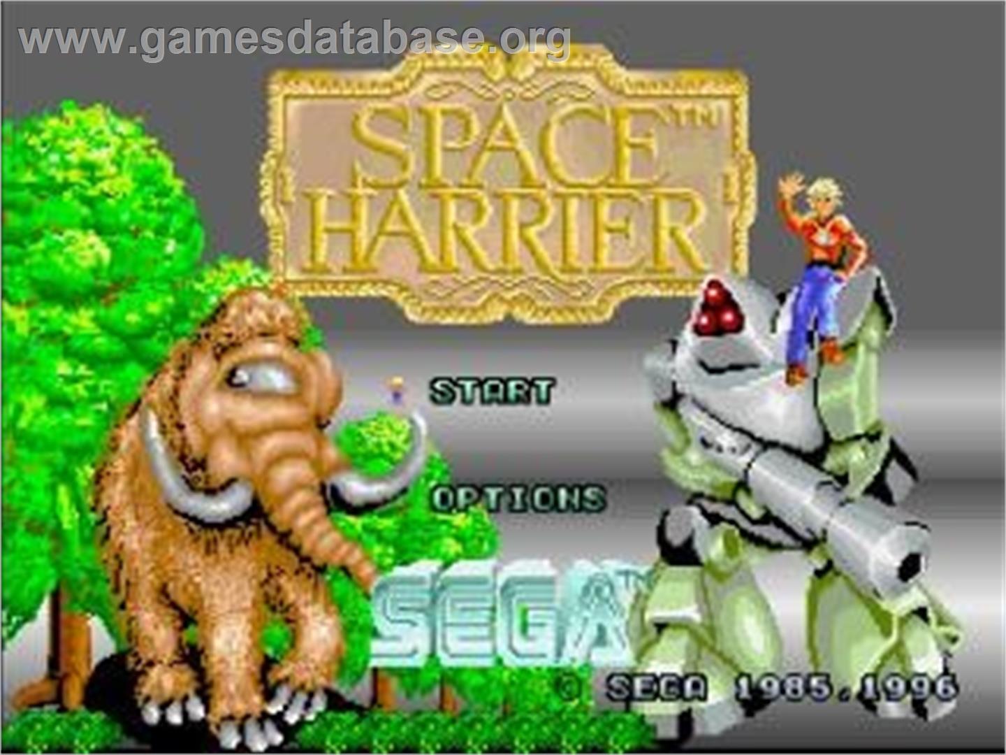 Sega Ages Space Harrier - Sega Saturn - Artwork - Title Screen