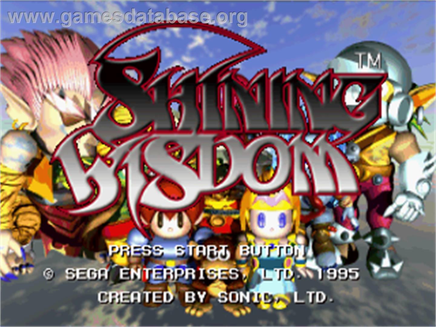 Shining Wisdom - Sega Saturn - Artwork - Title Screen
