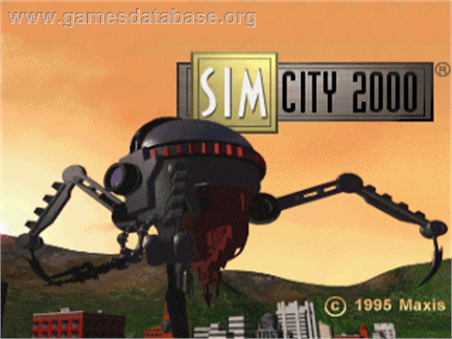 Sim City 2000 - Sega Saturn - Artwork - Title Screen