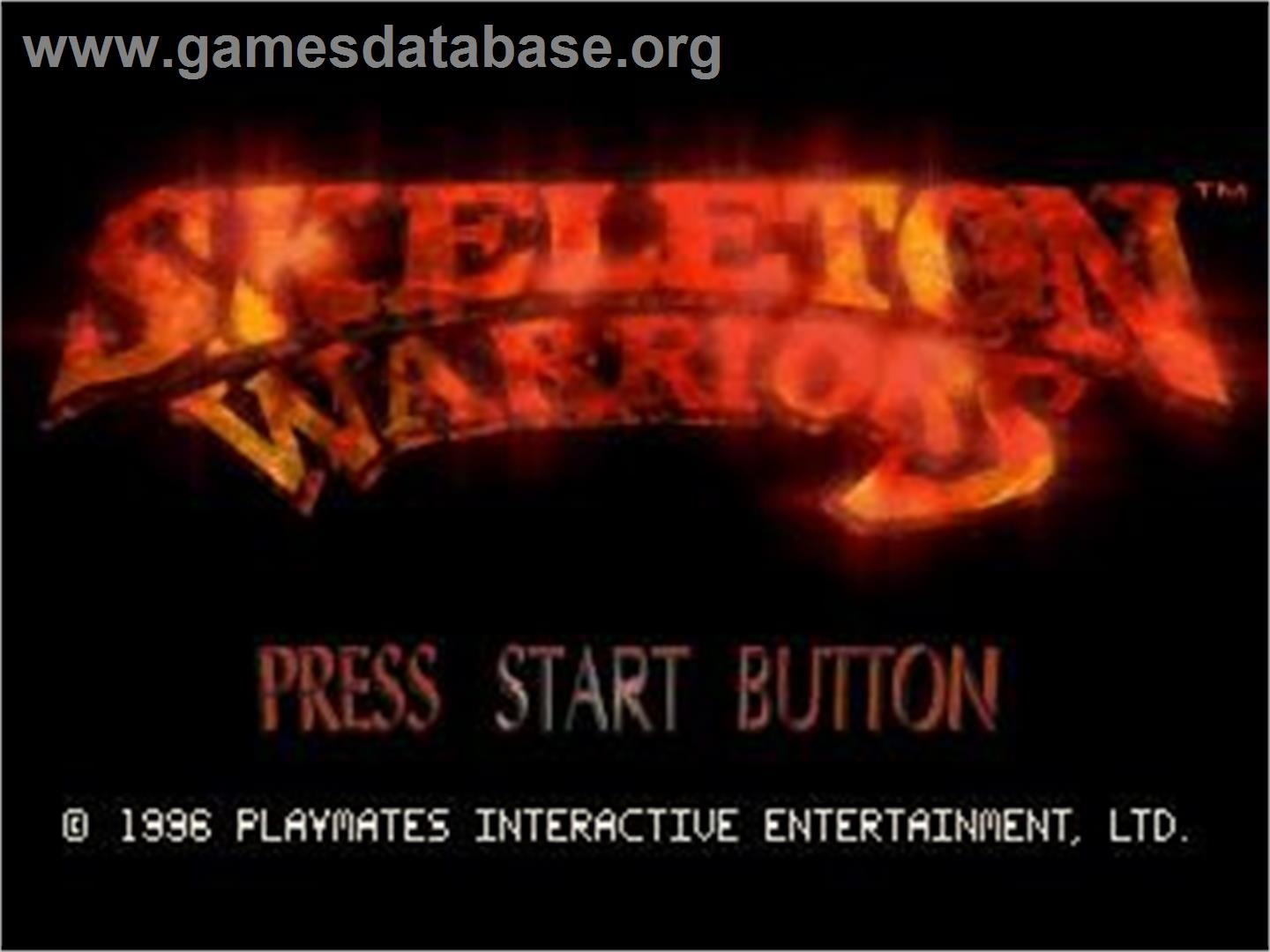 Skeleton Warriors - Sega Saturn - Artwork - Title Screen