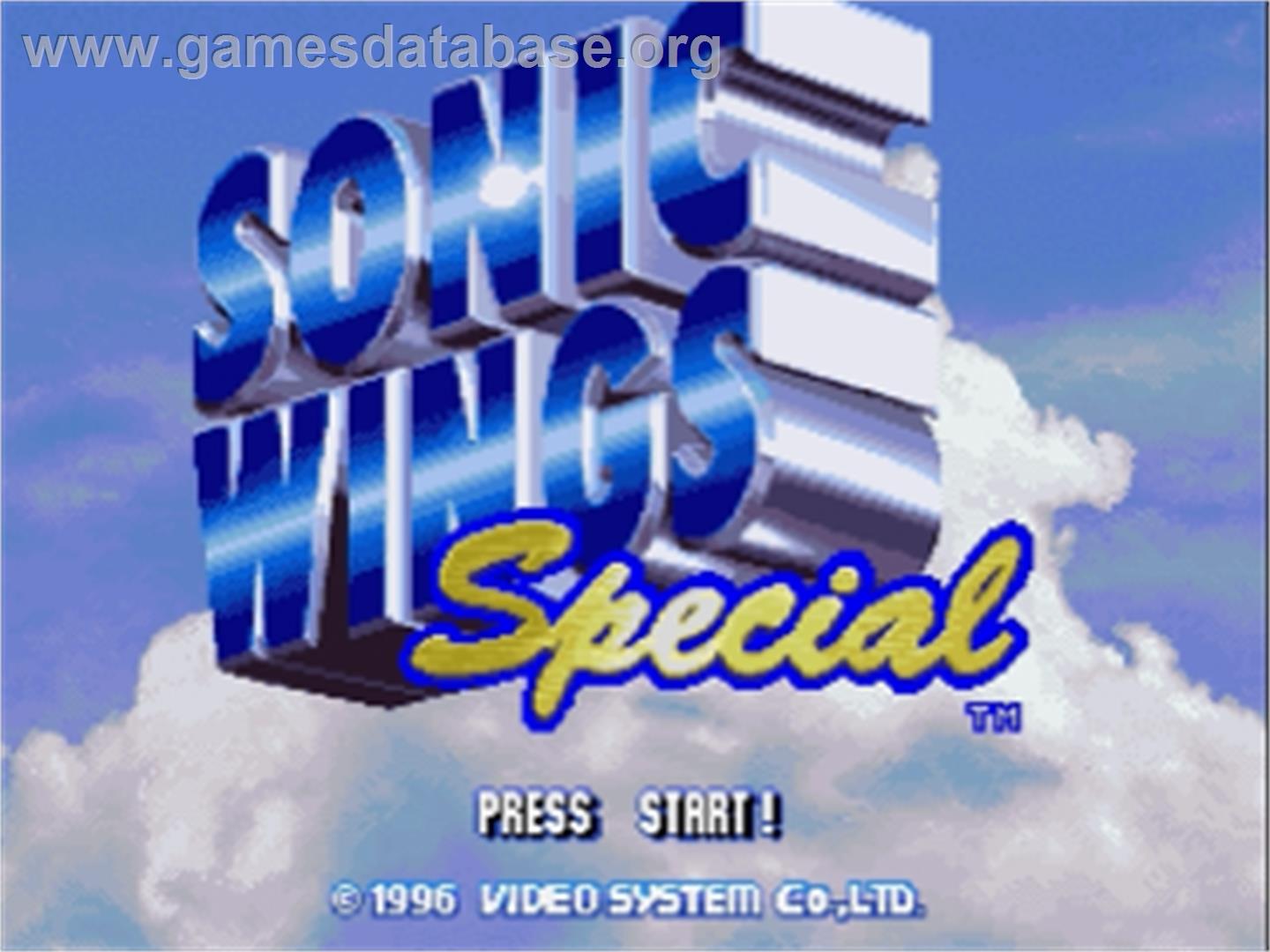 Sonic Wings Special - Sega Saturn - Artwork - Title Screen