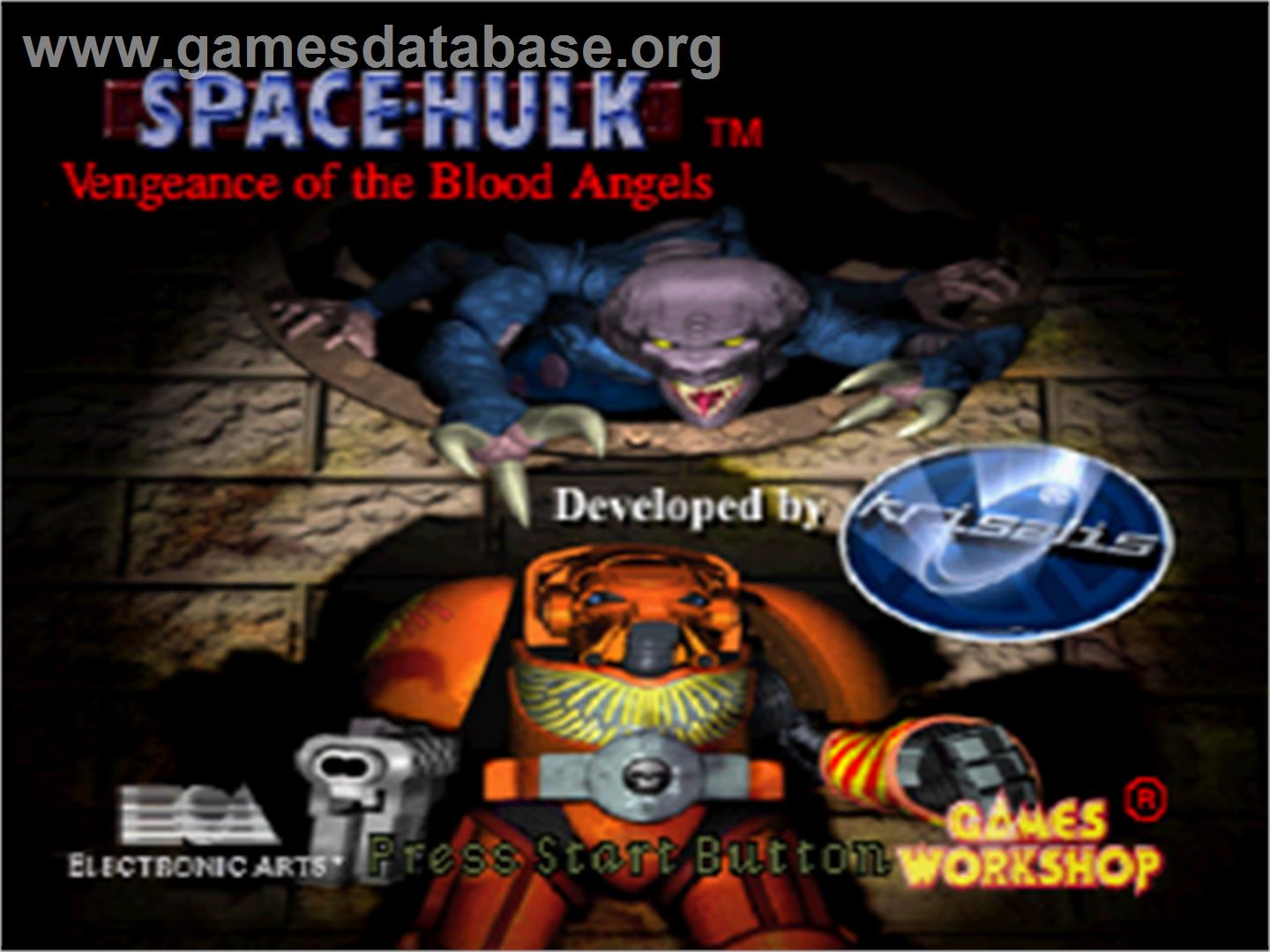 Space Hulk: Vengeance of the Blood Angels - Sega Saturn - Artwork - Title Screen
