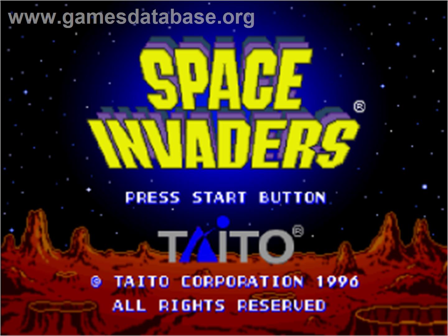 Space Invaders - Sega Saturn - Artwork - Title Screen