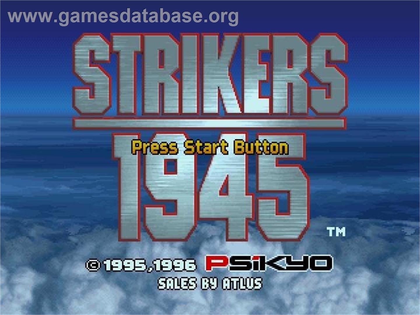 Strikers 1945 - Sega Saturn - Artwork - Title Screen