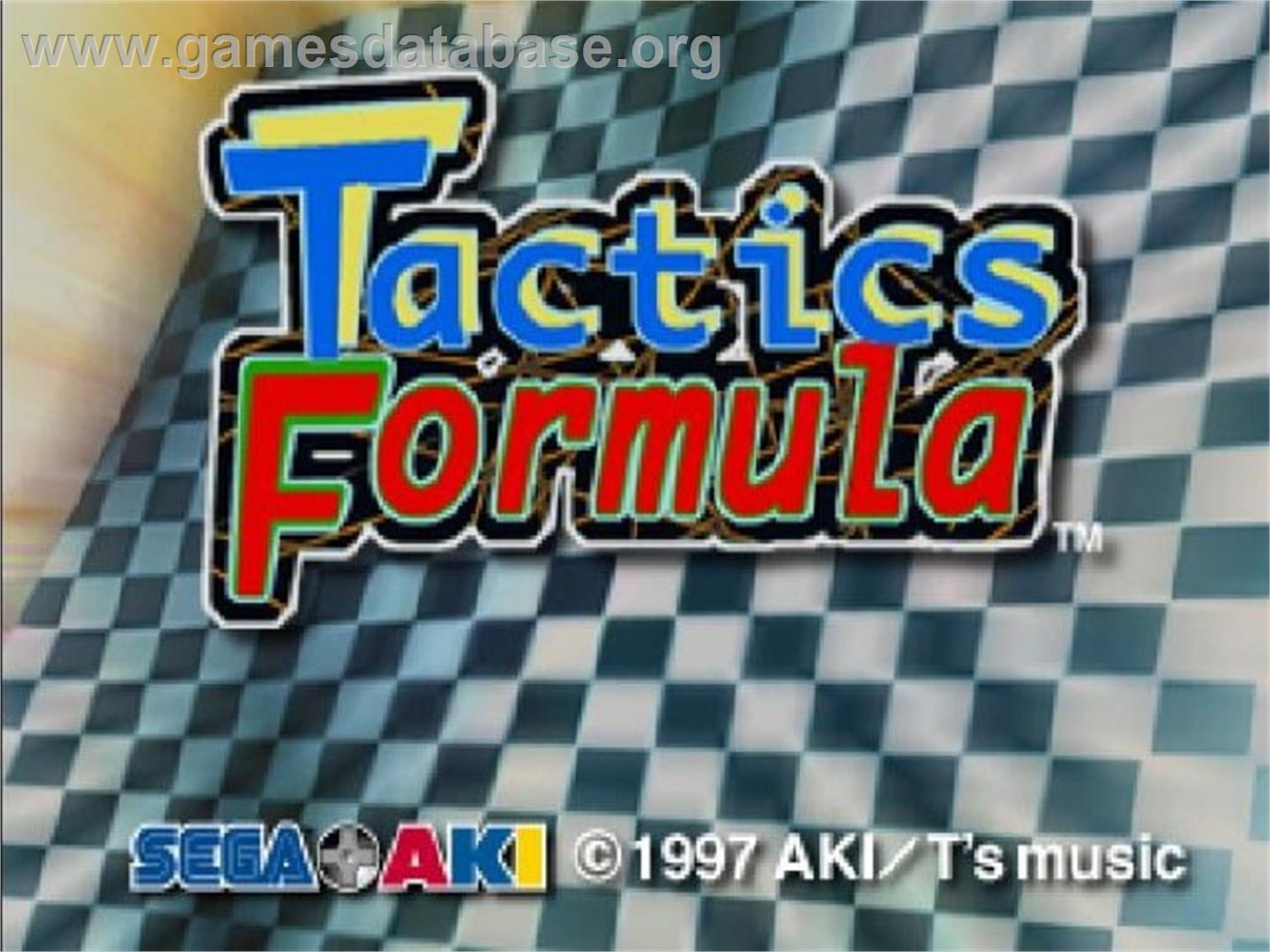 Tactics Formula - Sega Saturn - Artwork - Title Screen