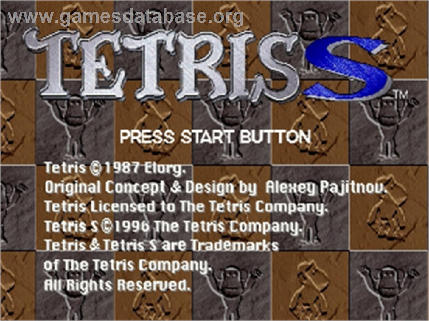Tetris S - Sega Saturn - Artwork - Title Screen