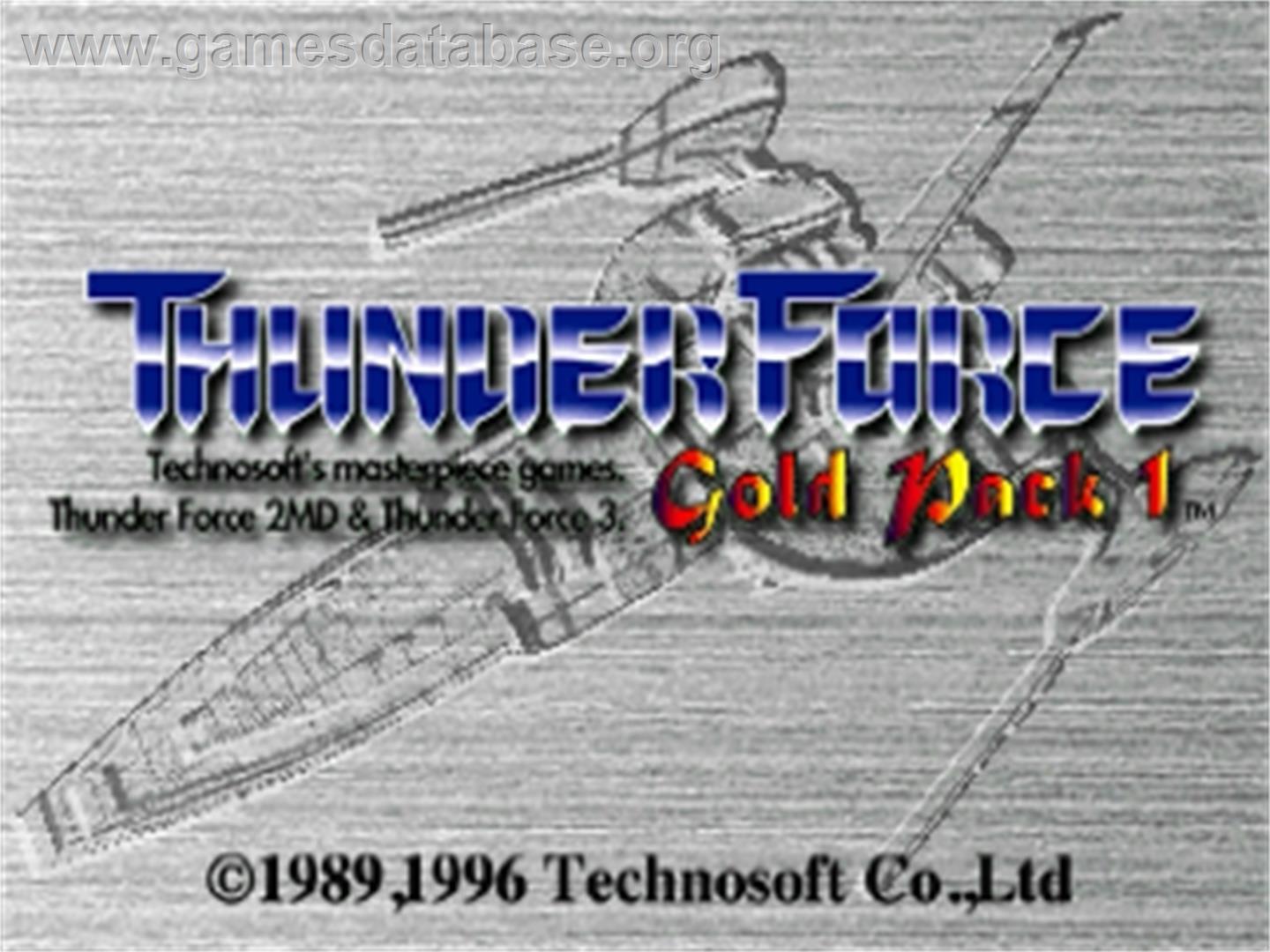 Thunder Force: Gold Pack 1 - Sega Saturn - Artwork - Title Screen