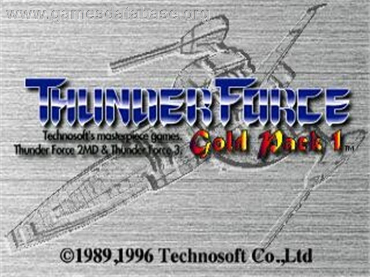 Thunder Force Gold Pack 1 - Sega Saturn - Artwork - Title Screen