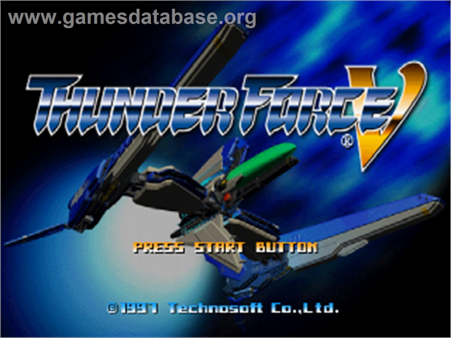 Thunder Force V: Perfect System - Sega Saturn - Artwork - Title Screen