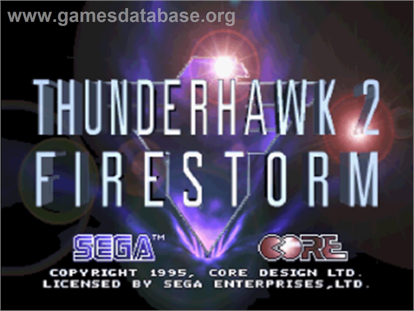 Thunder Strike 2 - Sega Saturn - Artwork - Title Screen