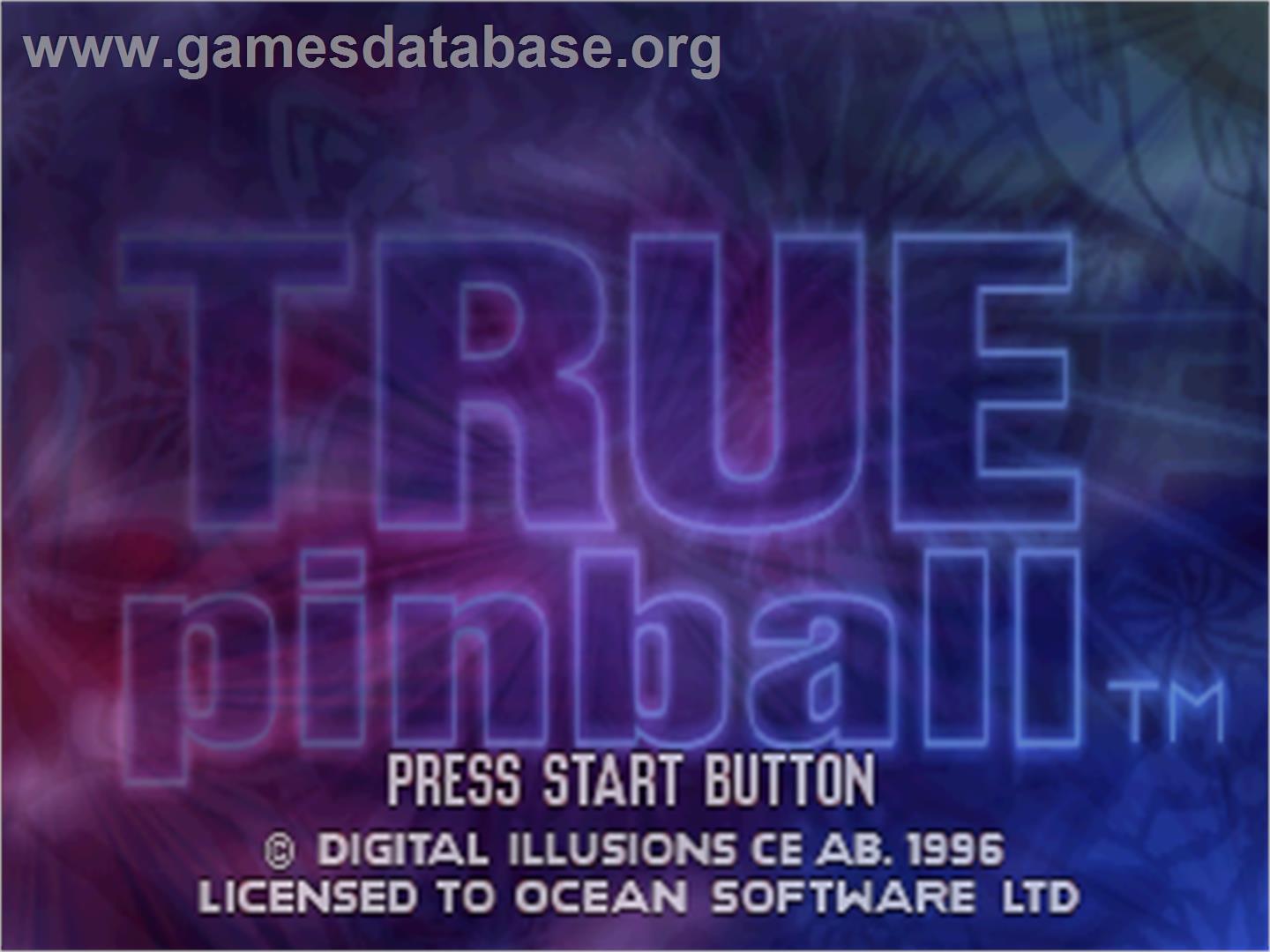 True Pinball - Sega Saturn - Artwork - Title Screen