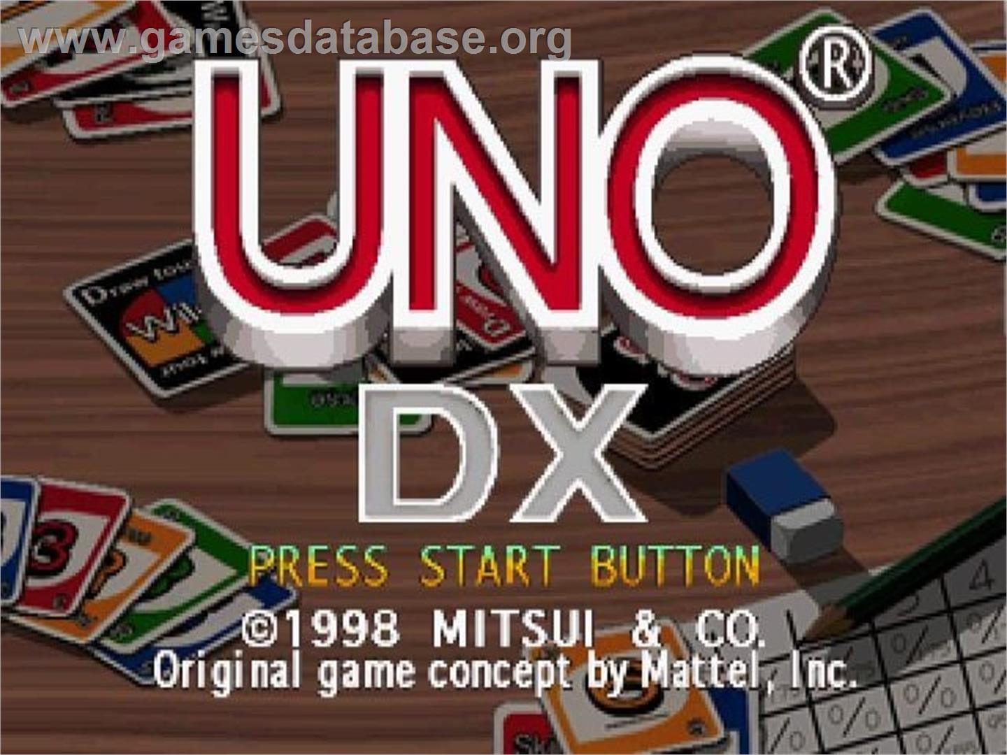 Uno DX - Sega Saturn - Artwork - Title Screen